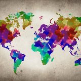 Fototapet - Watercolour World Map